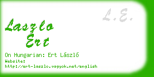 laszlo ert business card